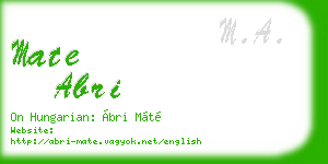 mate abri business card